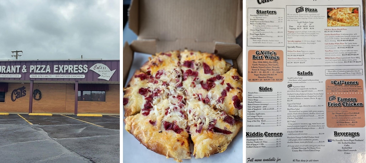 Cal's Restaurant & Pizza Express Menu