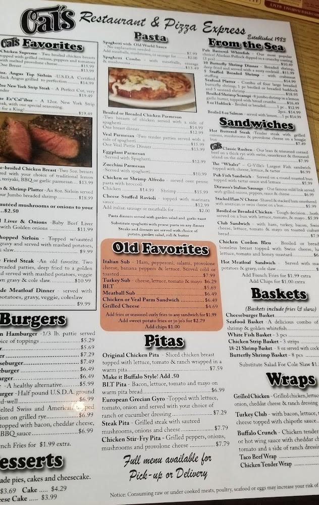 Cal's Restaurant & Pizza Express Menu image 4